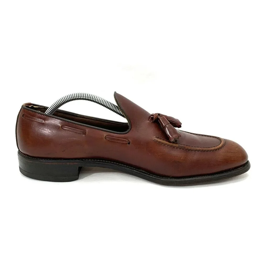VNTG ALLEN EDMONDS SARATOGA Dress Tasseled Loafers, 95710, Cognac U.S. 10B COMB.